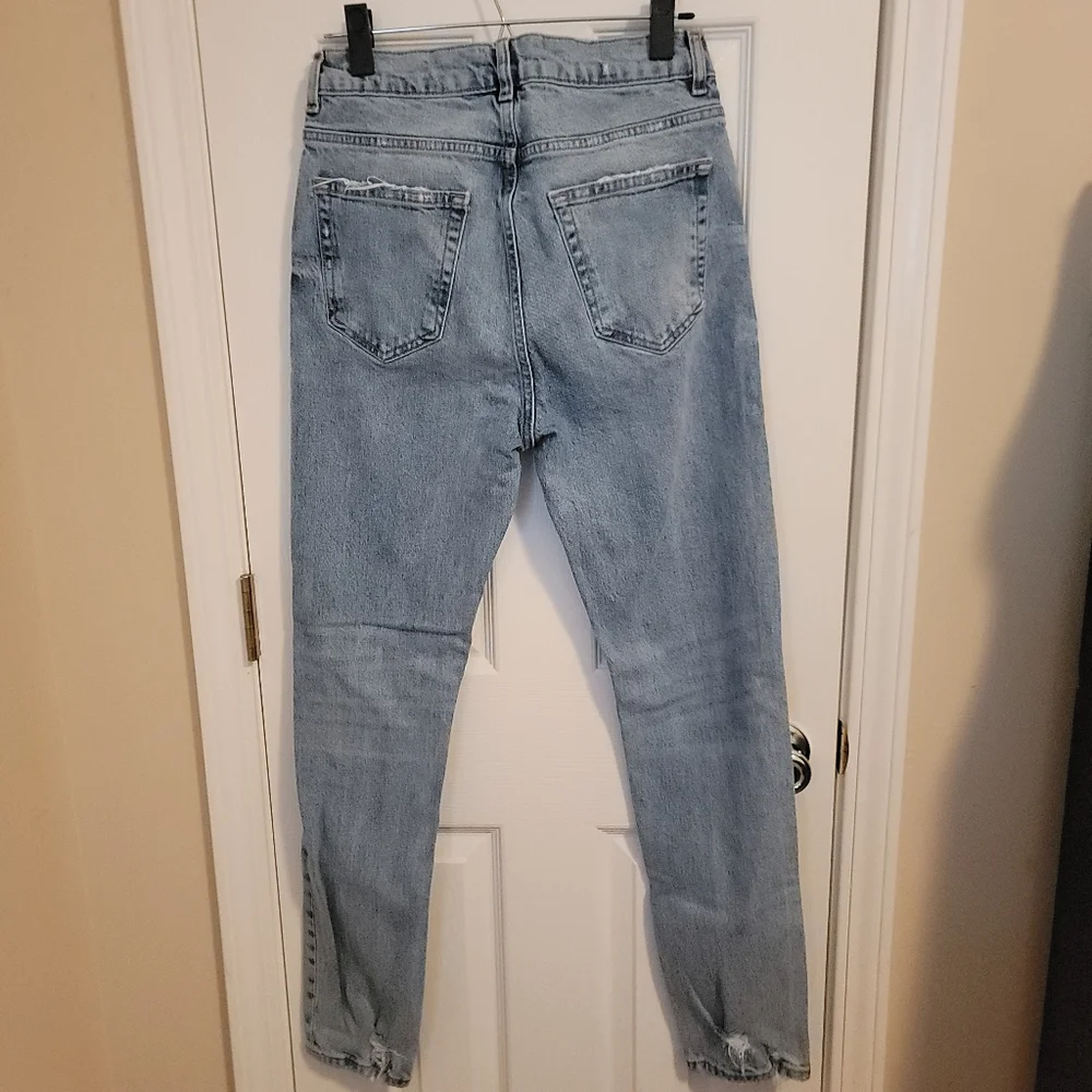 Zara Light Wash Button Fly Denim Jeans Size 31 - Picture 3 of 4